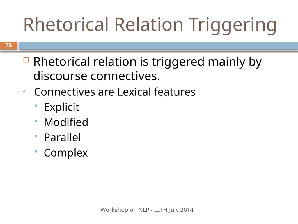 Discourse Processing Ranjani Parthasarathi - slide 75 of 99