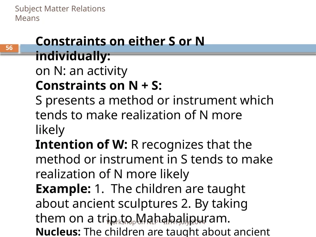 Discourse Processing Ranjani Parthasarathi - slide 56 of 99