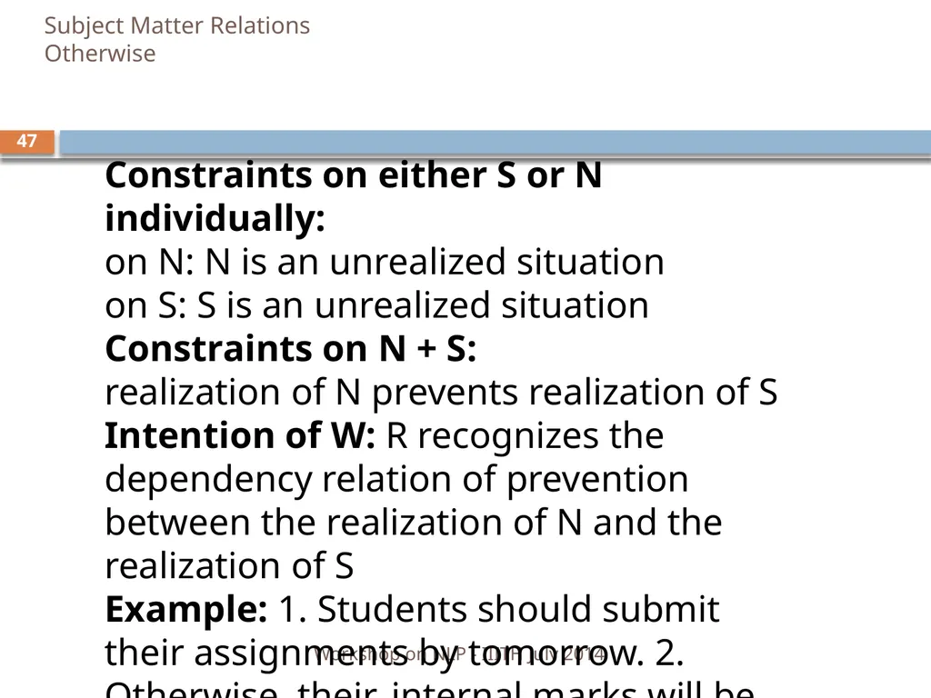 Discourse Processing Ranjani Parthasarathi - slide 47 of 99