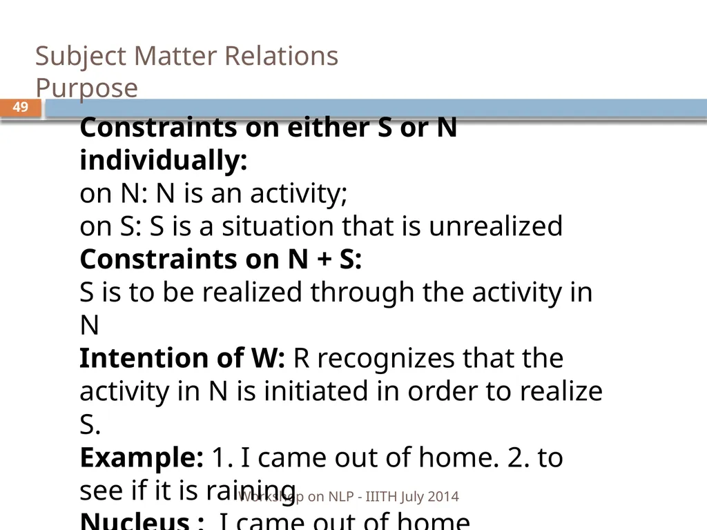Discourse Processing Ranjani Parthasarathi - slide 49 of 99