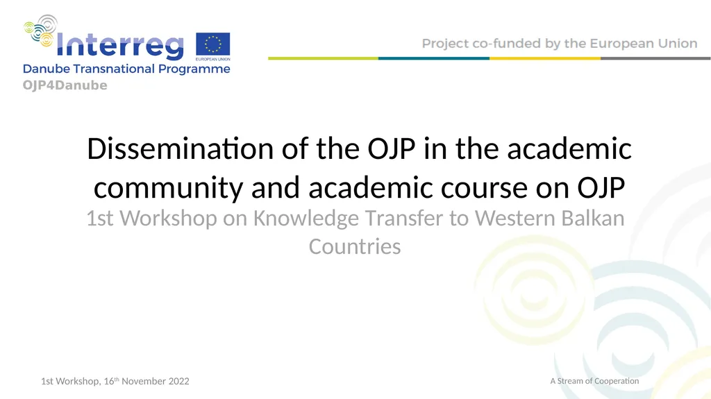 1st Workshop on Knowledge Transfer to Western - slide 1 of 15