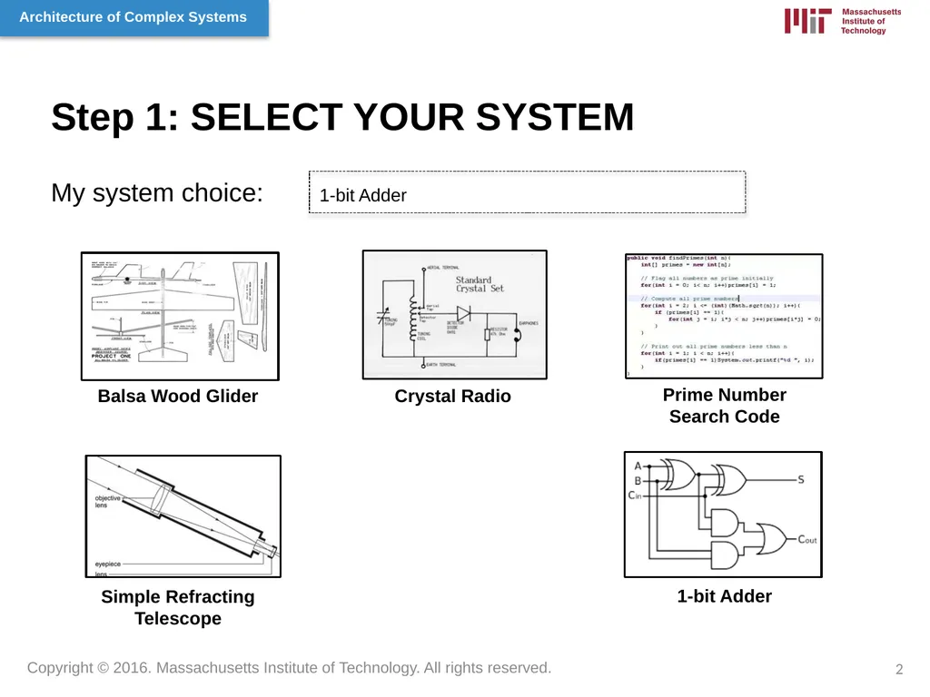 Architecture of Complex Systems Week 1: Systems - slide 2 of 31