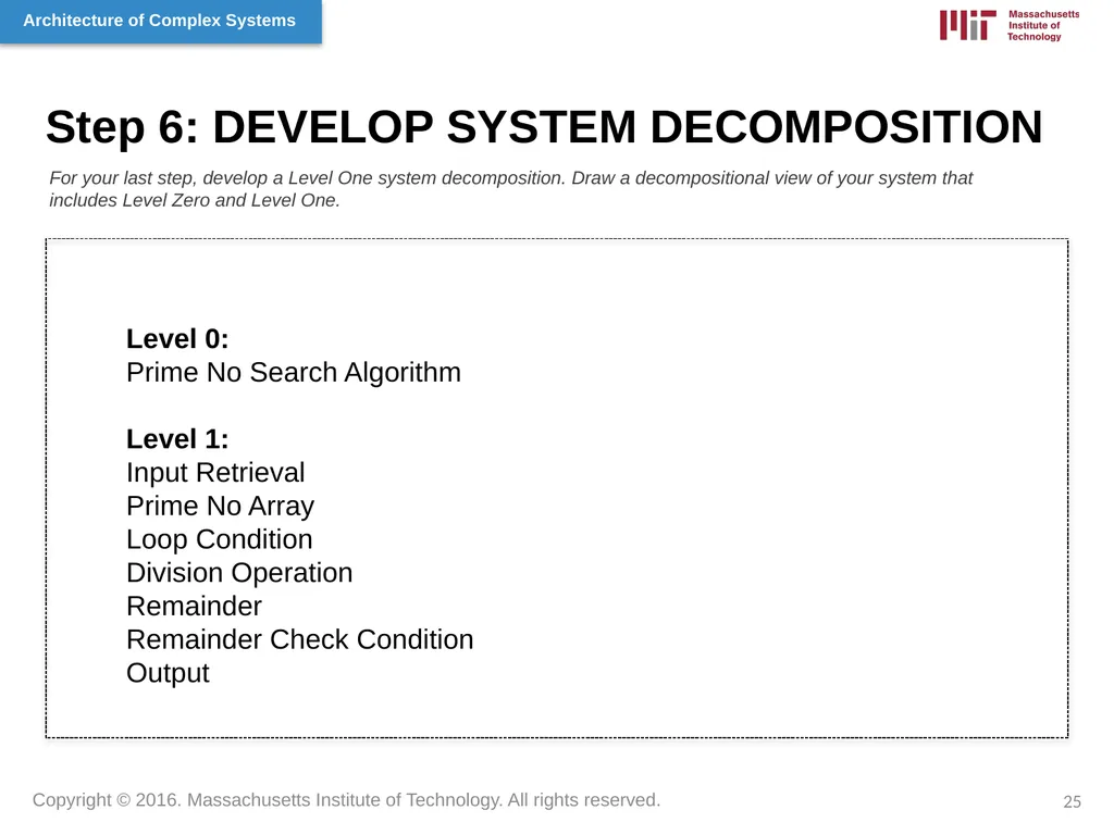 Architecture of Complex Systems Week 1: Systems - slide 25 of 31