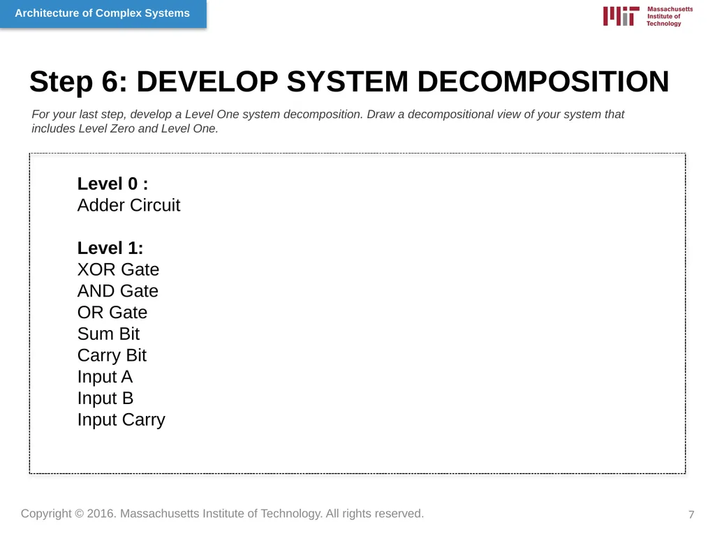 Architecture of Complex Systems Week 1: Systems - slide 7 of 31