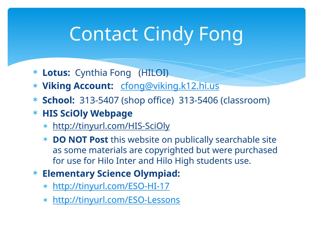 Welcome Hilo Complex Faculty & Staff! STEAM - slide 10 of 10