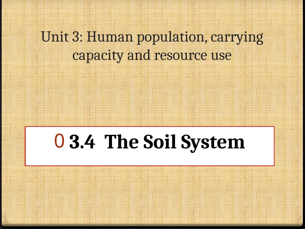 Unit 3: Human population, carrying capacity and - slide 1 of 36