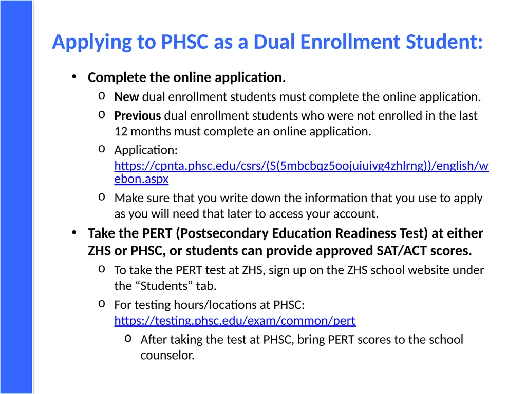 Step-by-Step Guide for Dual Enrollment Steps 1-3: - slide 4 of 32