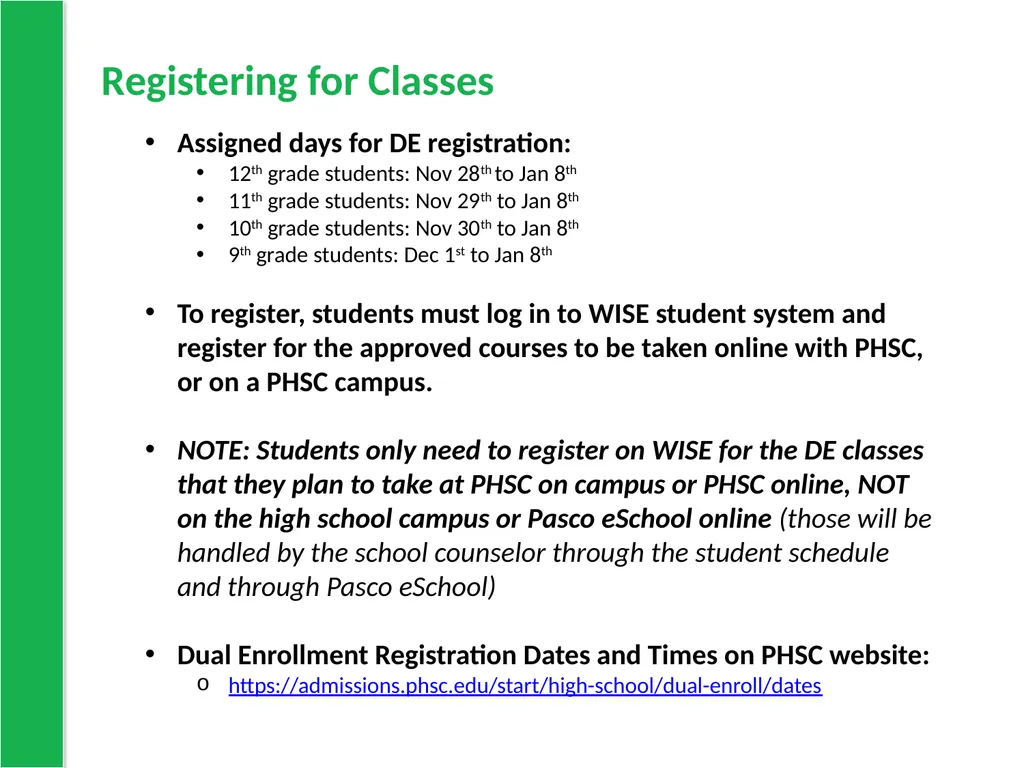 Step-by-Step Guide for Dual Enrollment Steps 1-3: - slide 30 of 32