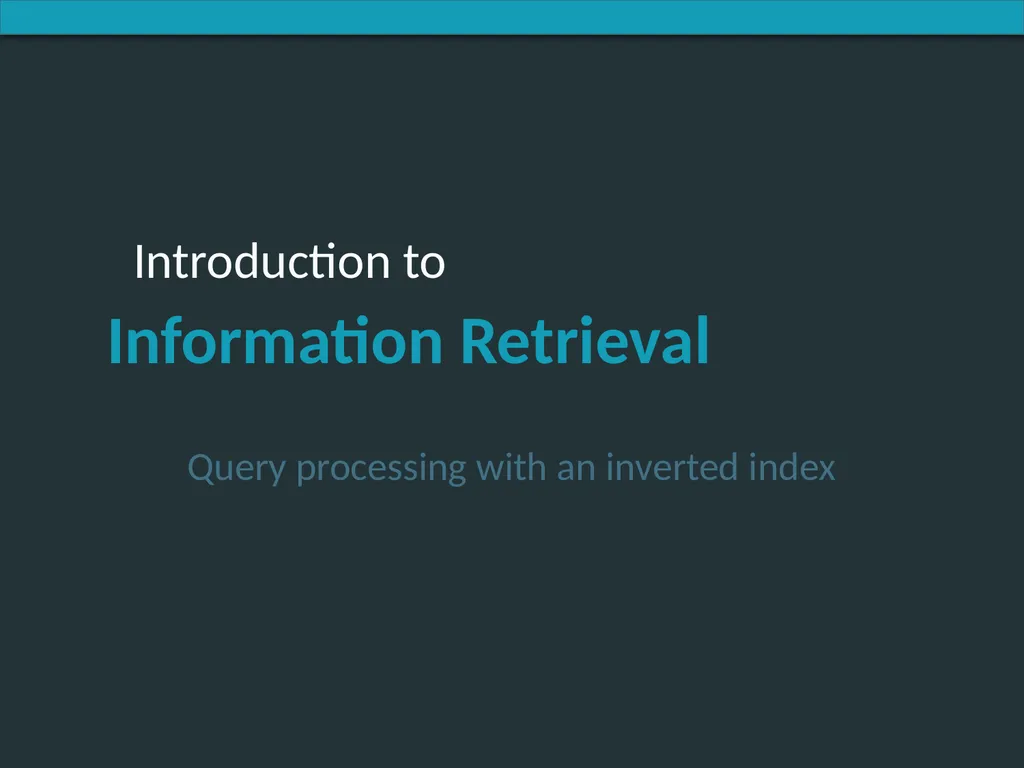 Introducing Information Retrieval and Web Search - slide 24 of 53