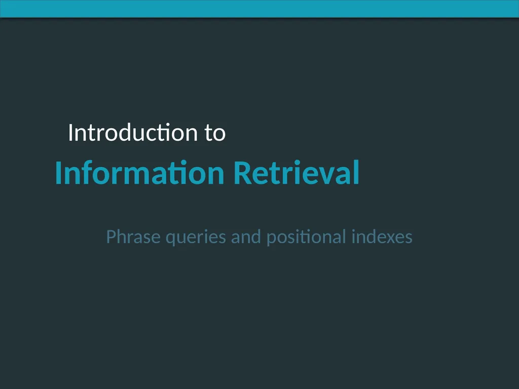 Introducing Information Retrieval and Web Search - slide 41 of 53