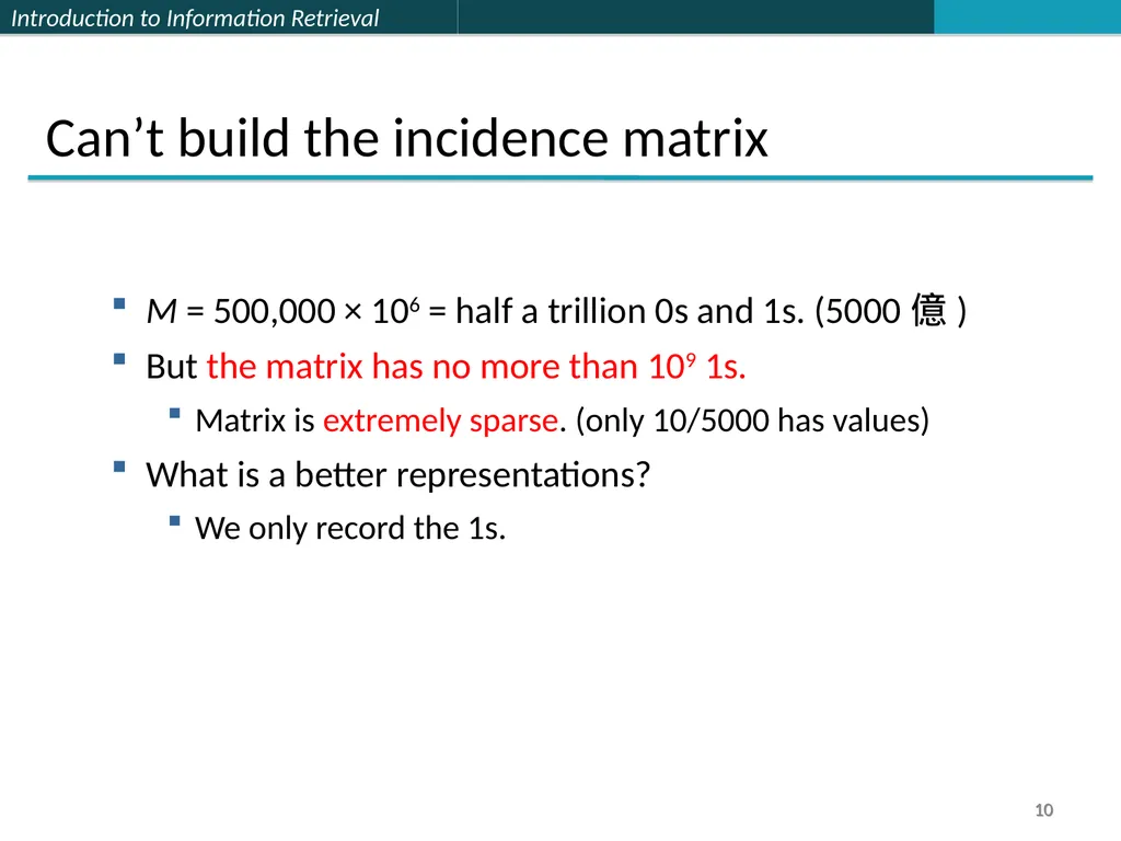 Lecture 1 : Full-text Indexing 楊立偉教授 台灣科大資管系 - slide 10 of 39
