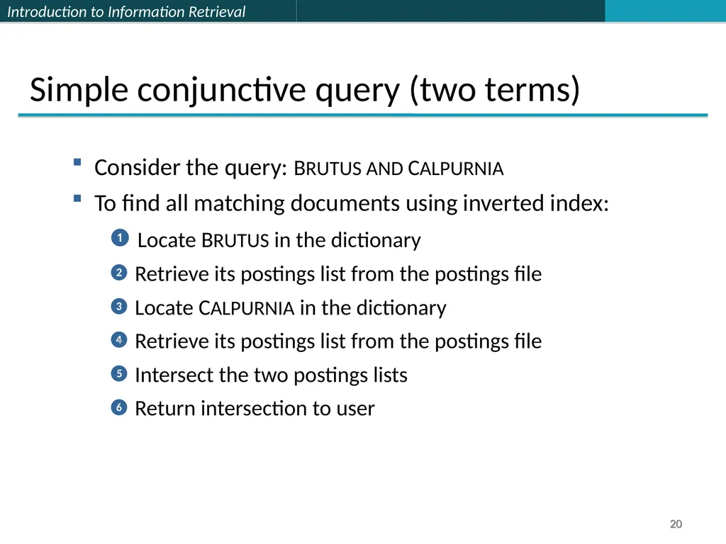 Lecture 1 : Full-text Indexing 楊立偉教授 台灣科大資管系 - slide 20 of 39