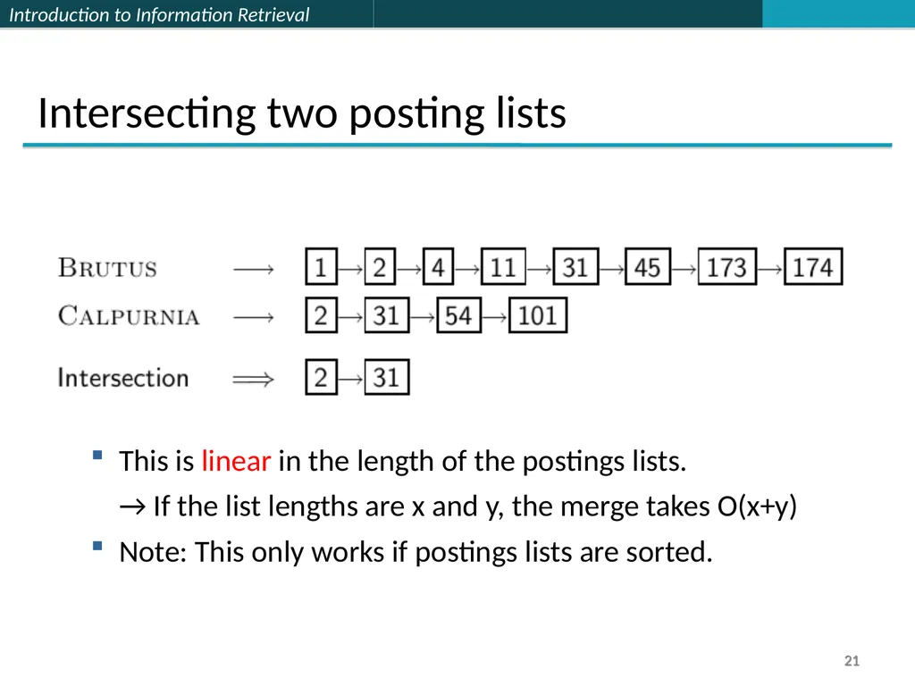 Lecture 1 : Full-text Indexing 楊立偉教授 台灣科大資管系 - slide 21 of 39