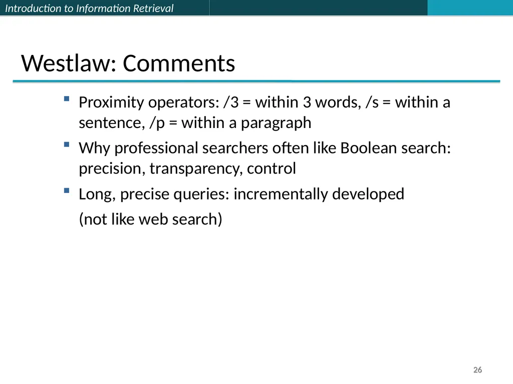 Lecture 1 : Full-text Indexing 楊立偉教授 台灣科大資管系 - slide 26 of 39