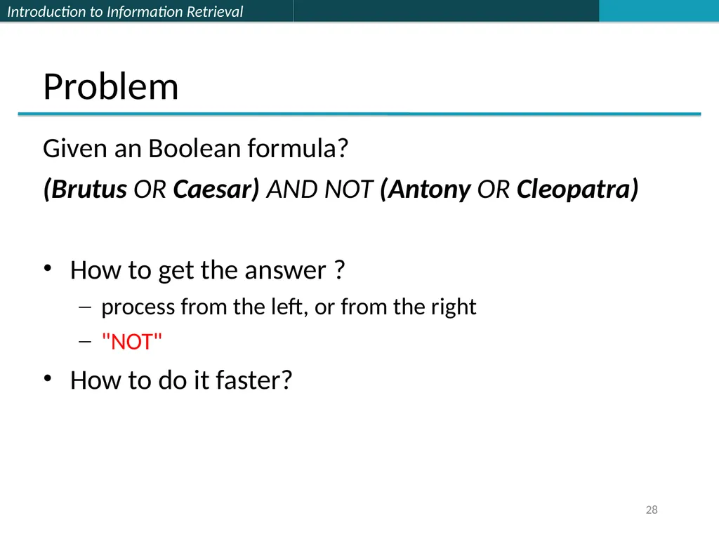 Lecture 1 : Full-text Indexing 楊立偉教授 台灣科大資管系 - slide 28 of 39