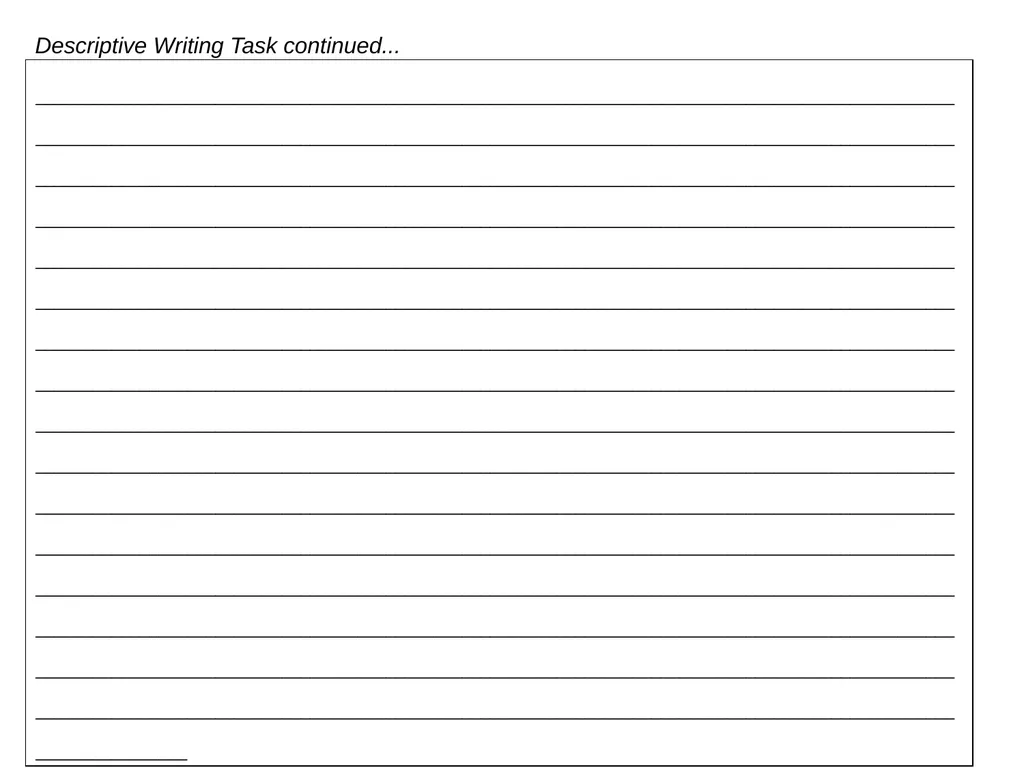 Longer Writing Task: Developing Descriptive - slide 4 of 6
