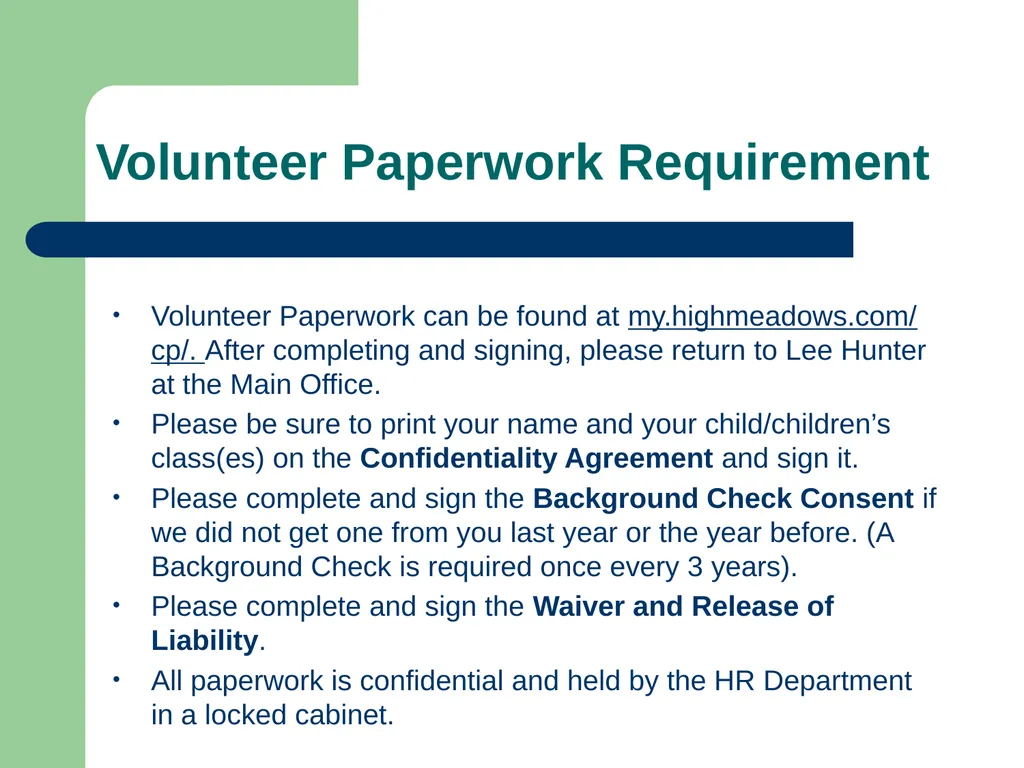 High Meadows School Volunteering and - slide 29 of 30
