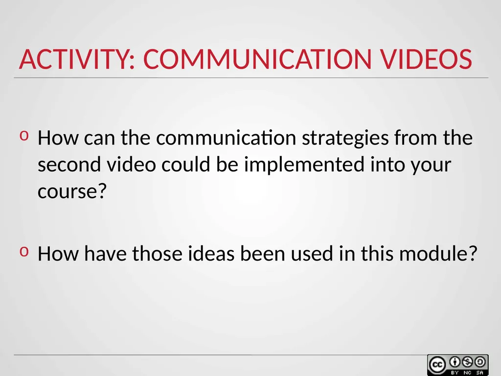 Communication strategies in Online Environments - slide 18 of 27