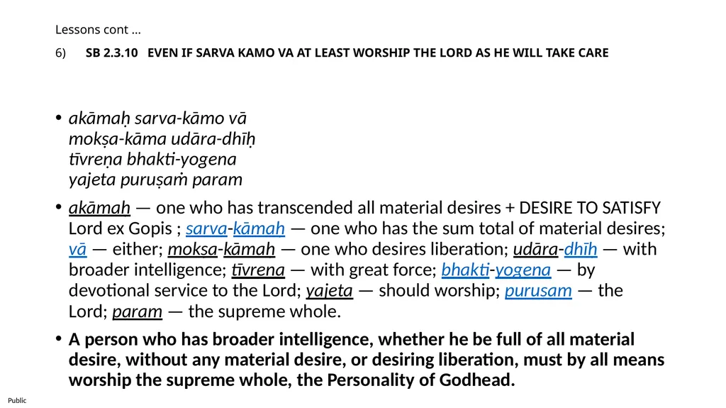 SB 10.48: Kṛṣṇa Pleases His Devotees Shloka 1 to - slide 19 of 38
