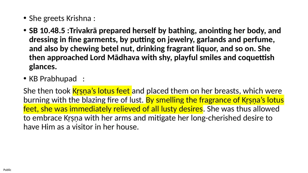 SB 10.48: Kṛṣṇa Pleases His Devotees Shloka 1 to - slide 14 of 38