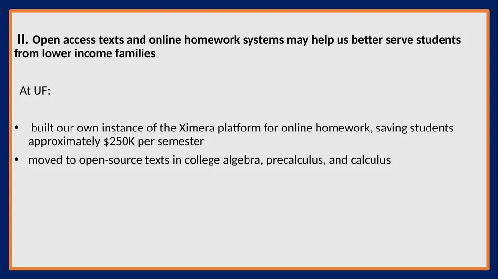 AMS Chairs Workshop Modernizing Mathematics and - slide 7 of 11