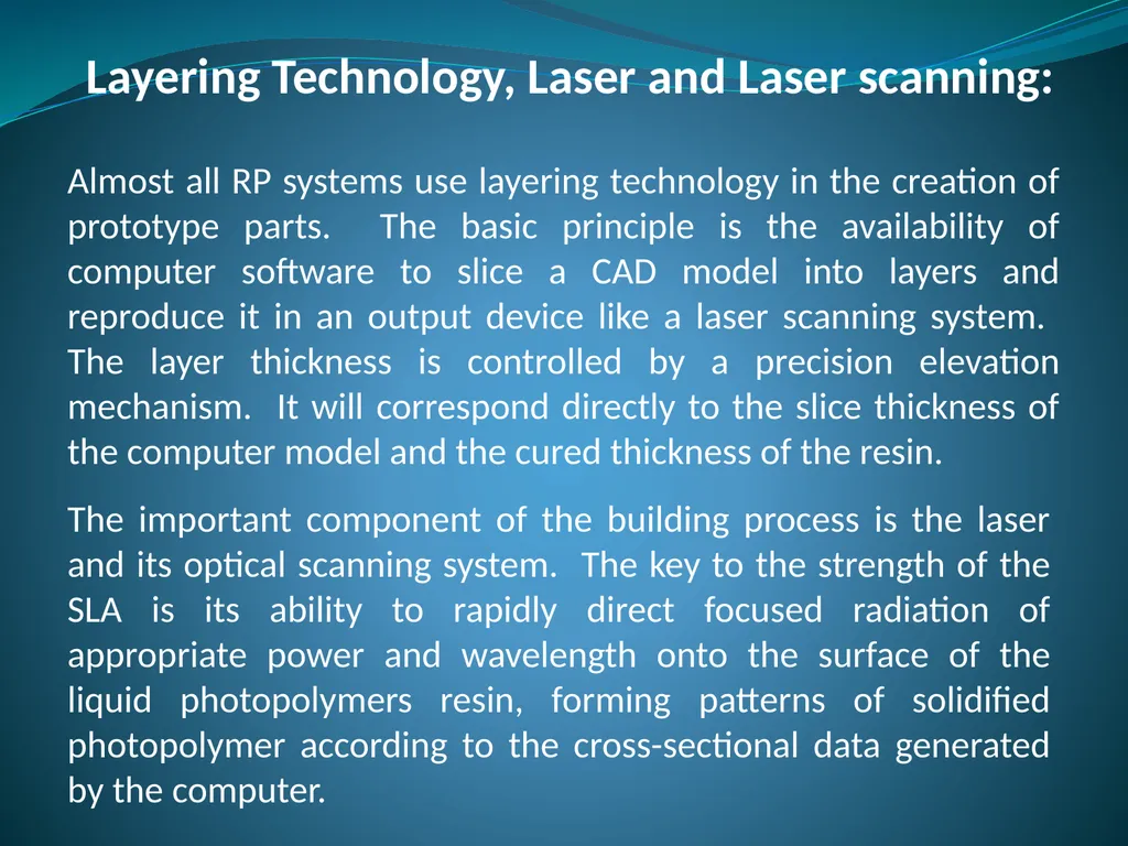 Classification of RP Technologies There are - slide 13 of 19