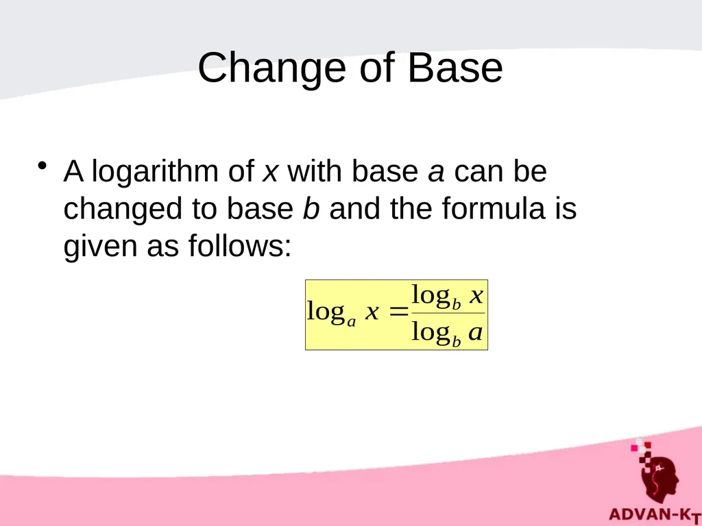 LOGARITHMS Definition of a logarithm If a number y - slide 14 of 16