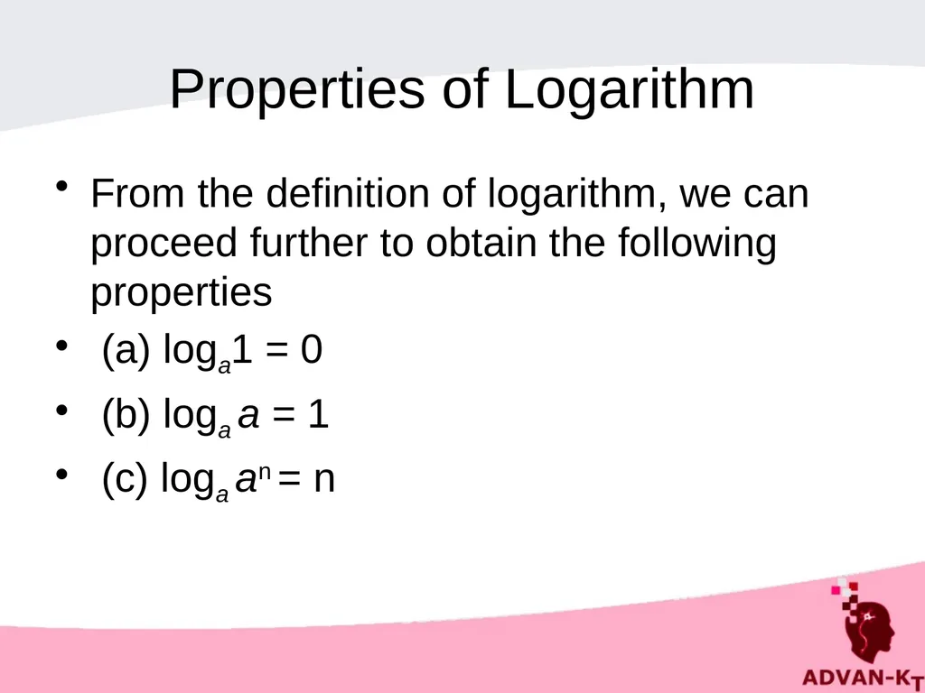 LOGARITHMS Definition of a logarithm If a number y - slide 4 of 16
