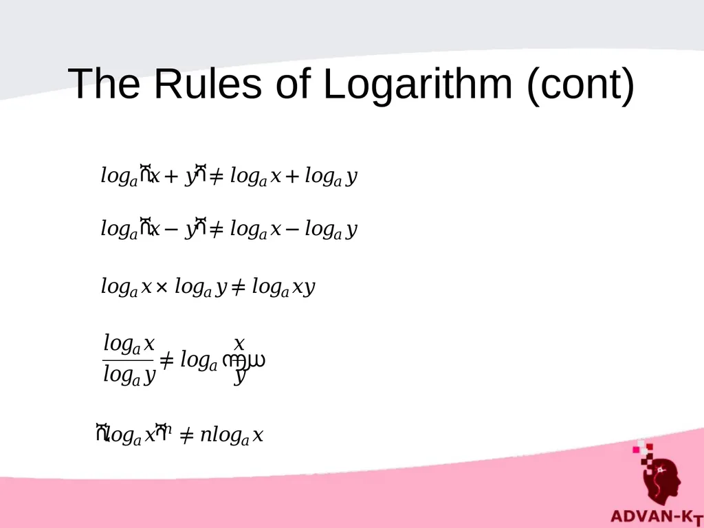 LOGARITHMS Definition of a logarithm If a number y - slide 11 of 16