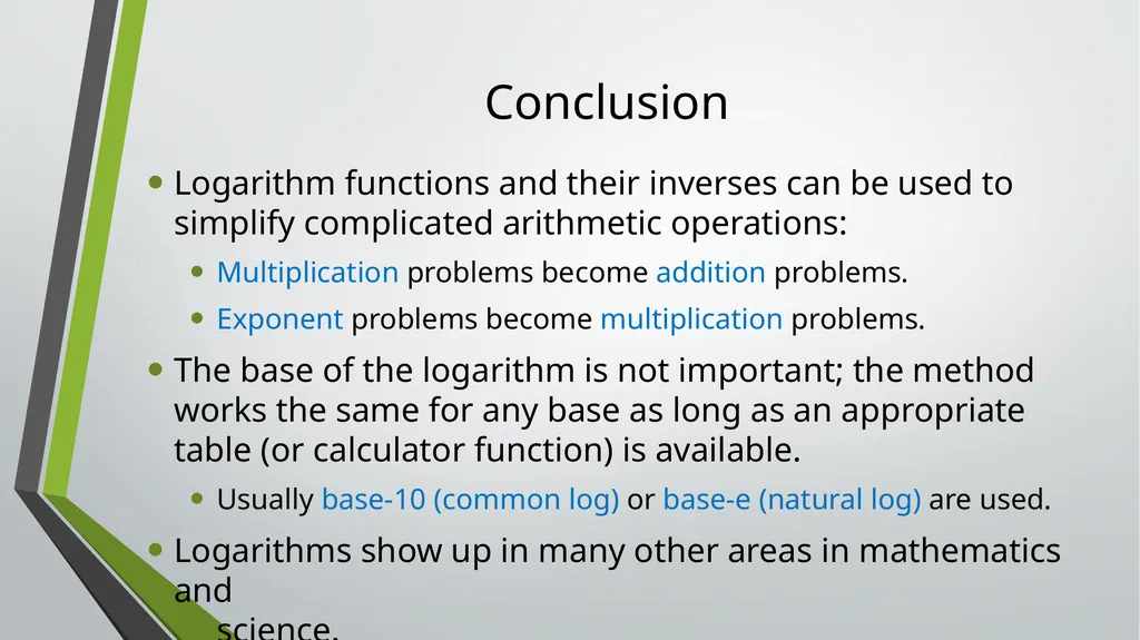 Logarithms ID1050– Quantitative & Qualitative - slide 11 of 11