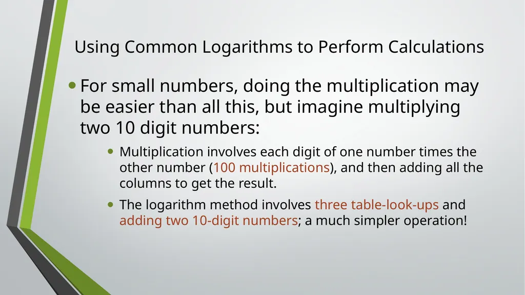 Logarithms ID1050– Quantitative & Qualitative - slide 6 of 11