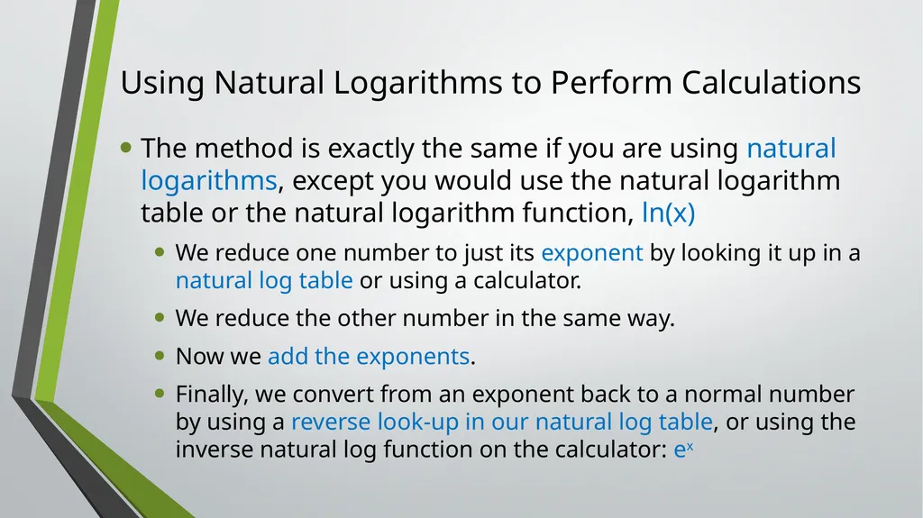 Logarithms ID1050– Quantitative & Qualitative - slide 7 of 11