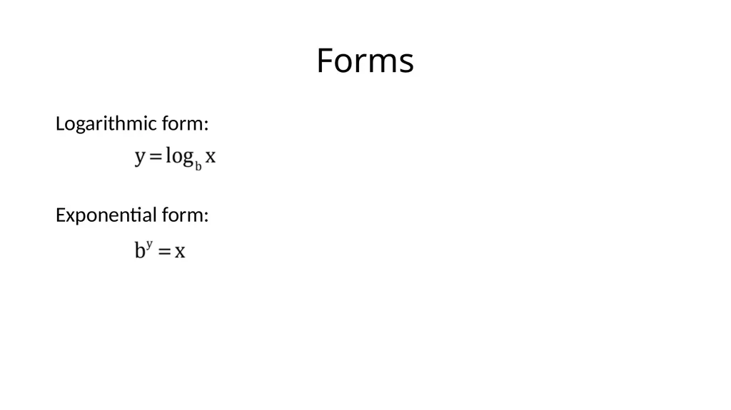 Logarithmic Functions Do the following Find the - slide 5 of 18