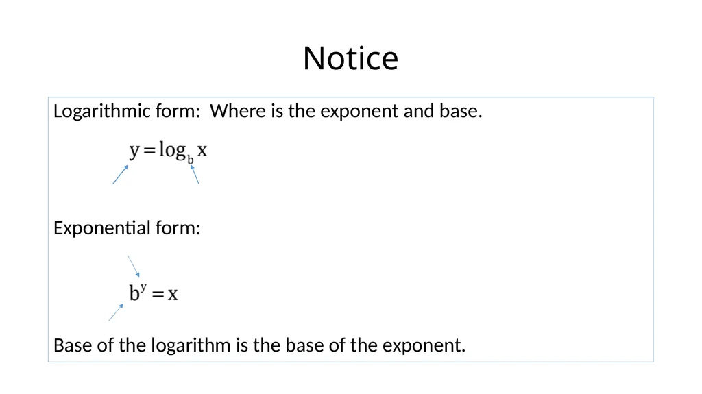 Logarithmic Functions Do the following Find the - slide 6 of 18