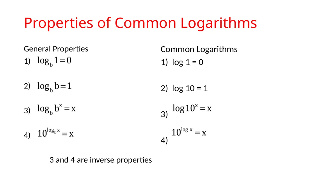 Logarithmic Functions Do the following Find the - slide 12 of 18