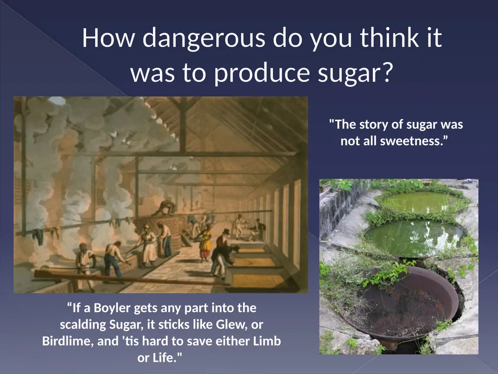 Slavery and the sugar plantation Learning - slide 7 of 20
