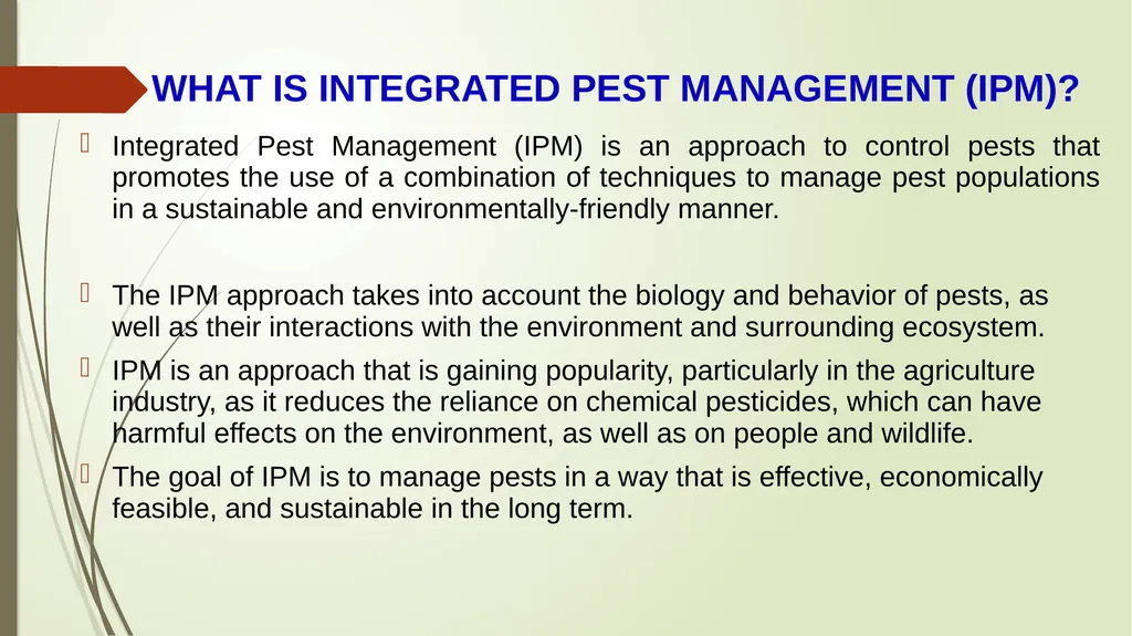 Integrated Pest Management Strategies for Suitable - slide 3 of 21