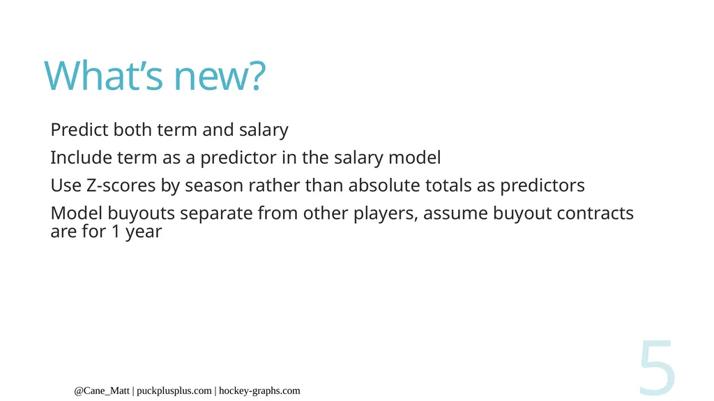 Predicting NHL Player Contracts Matt Cane - slide 5 of 13