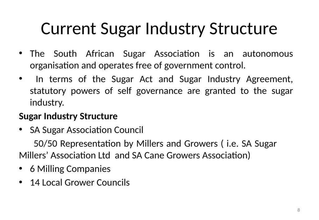 Presentation to Portfolio Committee on Trade & - slide 8 of 17