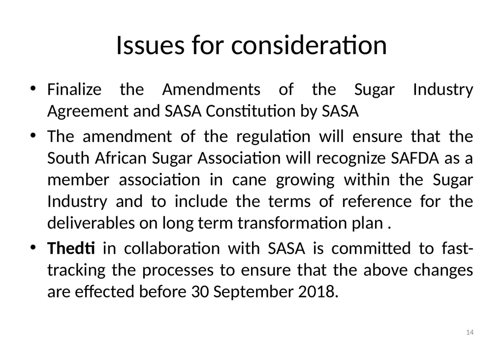 Presentation to Portfolio Committee on Trade & - slide 14 of 17