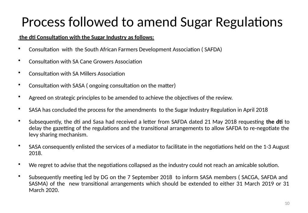 Presentation to Portfolio Committee on Trade & - slide 10 of 17
