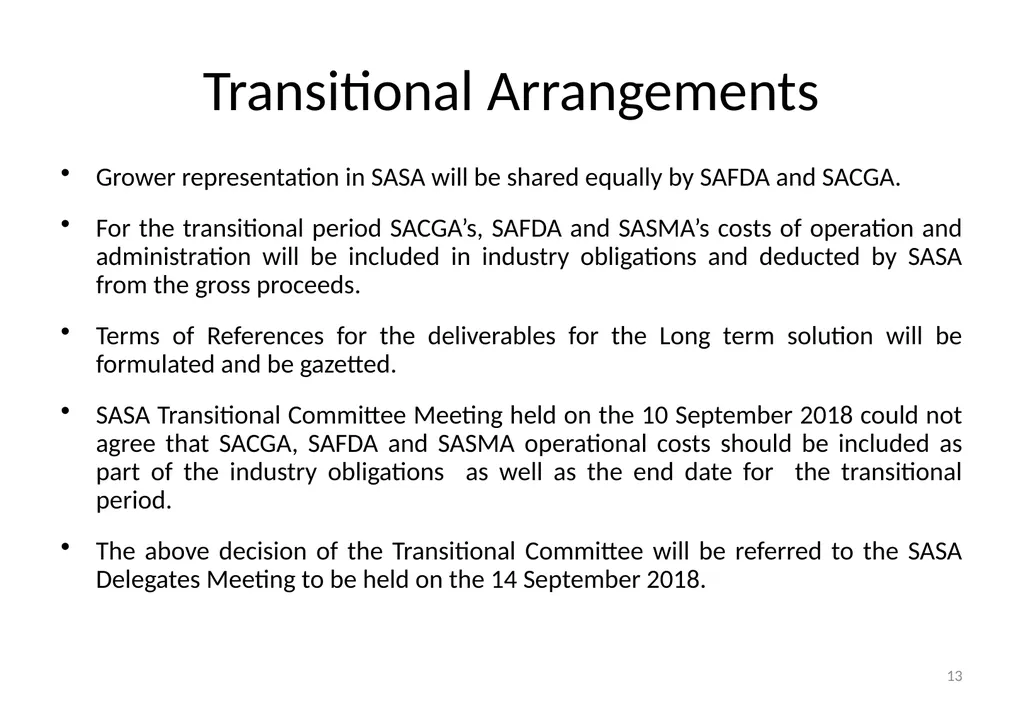 Presentation to Portfolio Committee on Trade & - slide 13 of 17