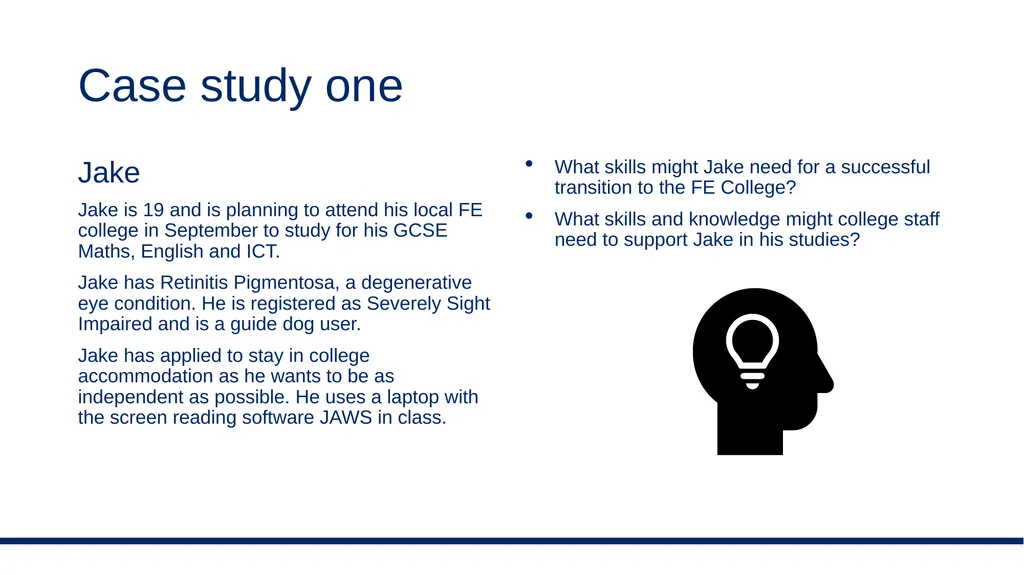 Blind and partially sighted students in post 16 - slide 20 of 23