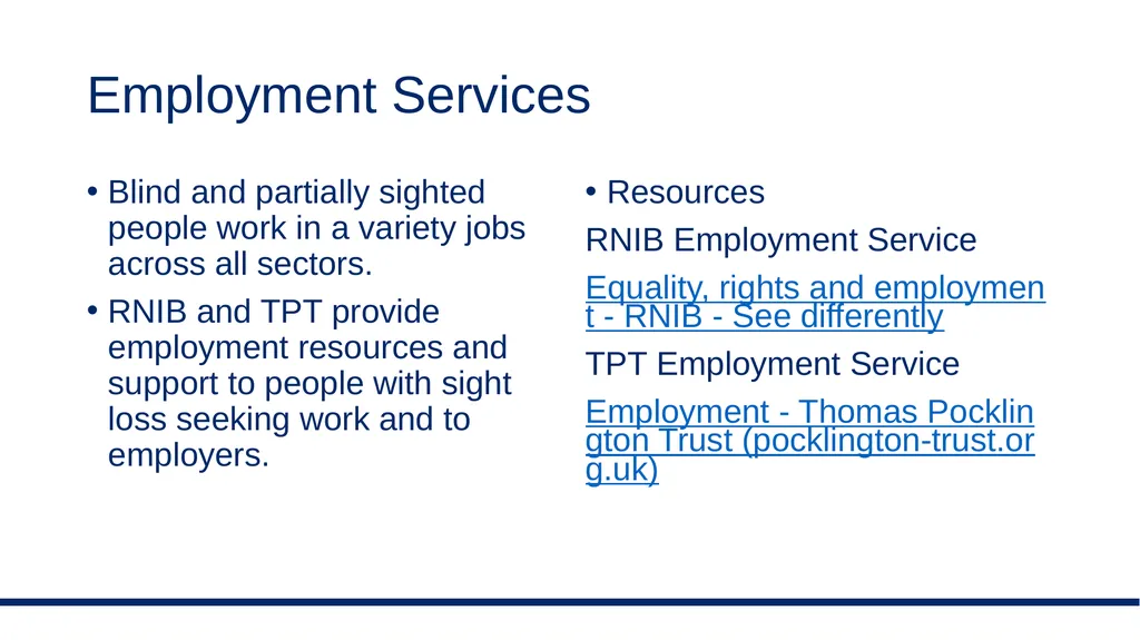 Blind and partially sighted students in post 16 - slide 19 of 23