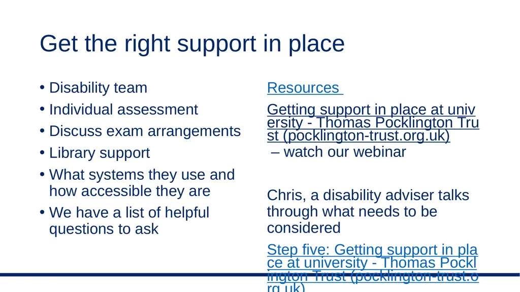 Blind and partially sighted students in post 16 - slide 15 of 23