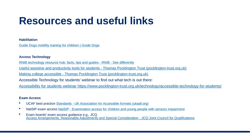 Blind and partially sighted students in post 16 - slide 11 of 23