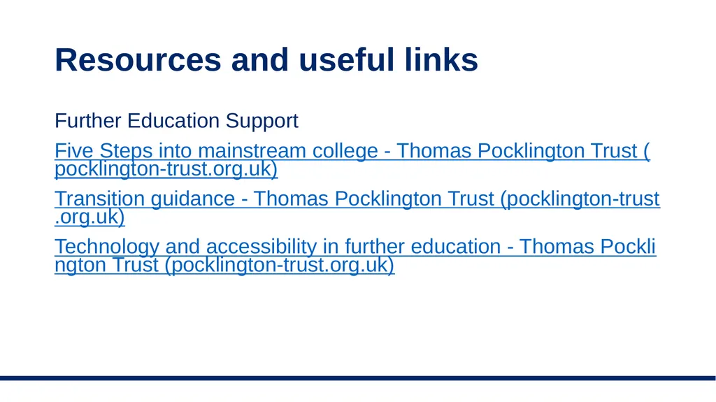 Blind and partially sighted students in post 16 - slide 12 of 23