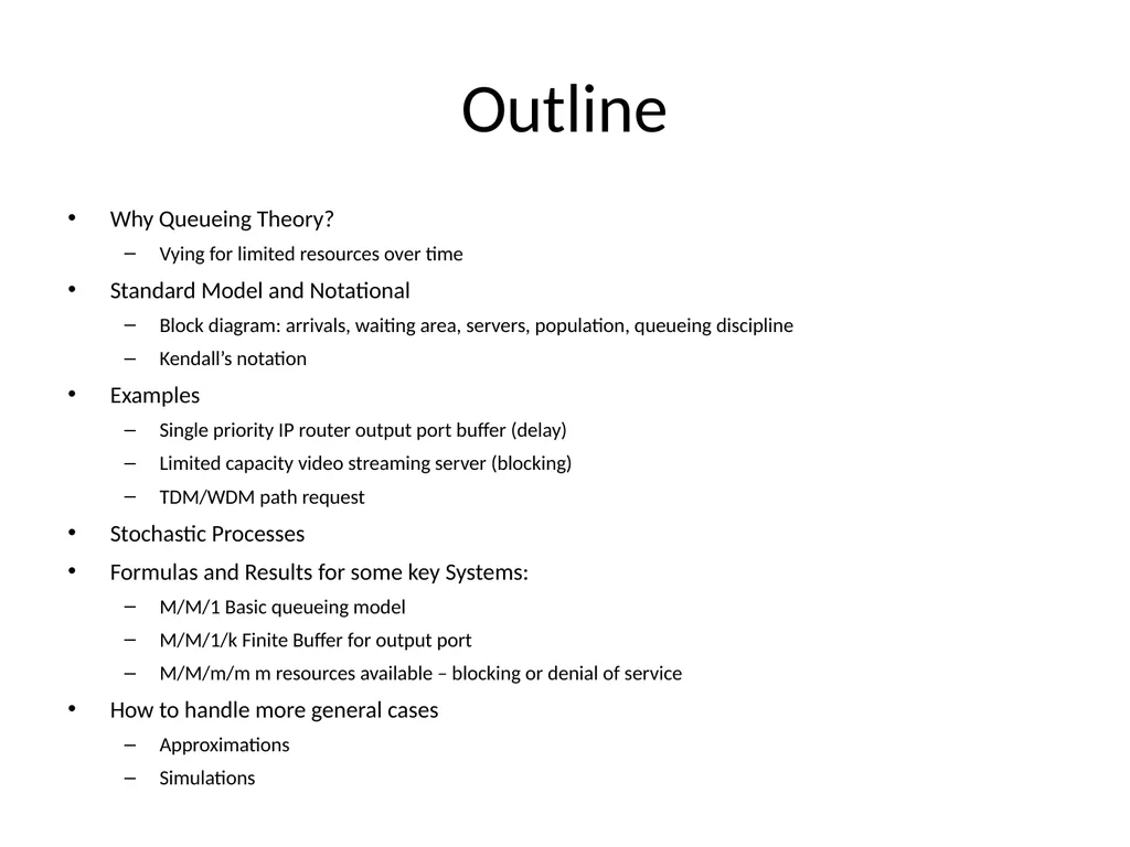 Network Design and Optimization Queueing Theory - slide 2 of 27