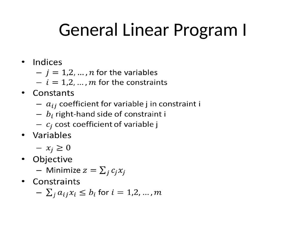 LPs and MIPs background and solution approaches - slide 4 of 34