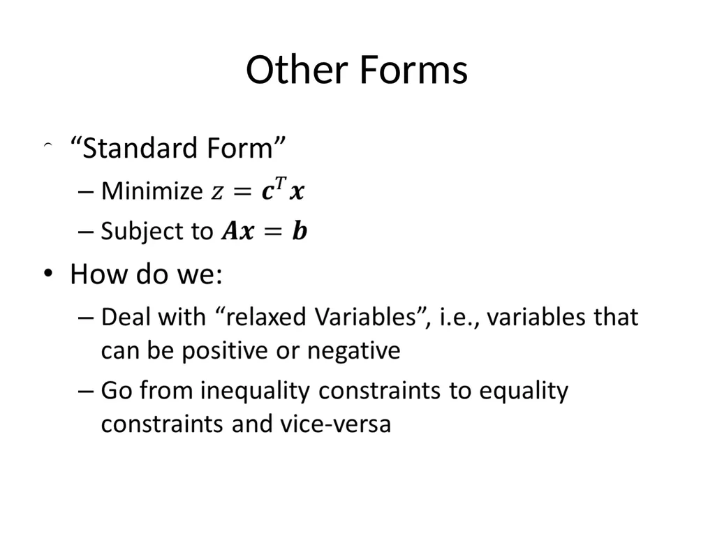 LPs and MIPs background and solution approaches - slide 6 of 34